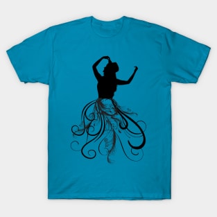 Sillhuoette of a woman dancing T-Shirt